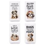 Shih Tzu Kitchen Towels Gift Set of 4