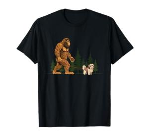 Funny Shih Tzu Bigfoot Dog Lover T-Shirt