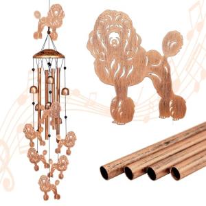 Poodle Wind Chimes - Outdoor Garden Decor