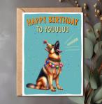 Funny German Shepherd Birthday Card for Dog Lovers