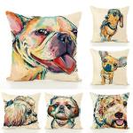 Colorful German Shepherd Throw Pillow Cover for Dog Lovers