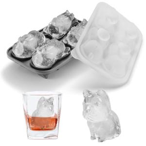 French Bulldog Ice Cube Mold - Fun 4 Hole Tray