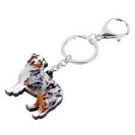 Acrylic Australian Shepherd Keychain for Dog Lovers