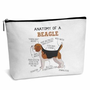 Beagle Anatomy Makeup Bag for Dog Lovers