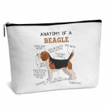 Beagle Anatomy Makeup Bag for Dog Lovers