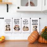 Shih Tzu Kitchen Towels Gift Set of 4