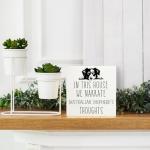 Australian Shepherd Wooden Decor Sign, 5" x 5