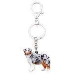 Acrylic Australian Shepherd Keychain for Dog Lovers