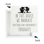 Australian Shepherd Wooden Decor Sign, 5" x 5