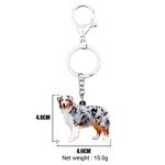 Acrylic Australian Shepherd Keychain for Dog Lovers
