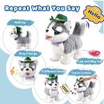 Interactive Plush Talking Husky Dog Toy
