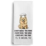 Funny Chef Pomeranian Kitchen Towels, 16x24 Inch