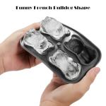 French Bulldog Ice Cube Mold - Fun 4 Hole Tray
