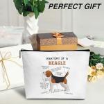 Beagle Anatomy Makeup Bag for Dog Lovers