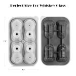 French Bulldog Ice Cube Mold - Fun 4 Hole Tray