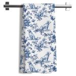 Blue and White Golden Retriever Kitchen Towels