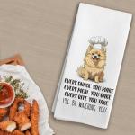 Funny Chef Pomeranian Kitchen Towels, 16x24 Inch