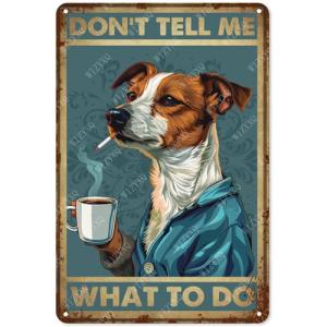 Funny Jack Russell Dog Vintage Metal Sign