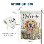 Floral Golden Retriever Garden Flag for Dogs