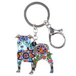 Pit Bull Keychain for Dog Lovers – Blue