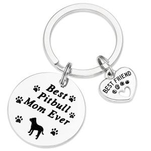 Pitbull Mom Keychain - Perfect Gift for Dog Lovers