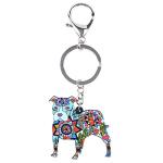 Pit Bull Keychain for Dog Lovers – Blue