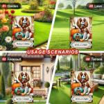 Thanksgiving Cavalier King Charles Spaniel Garden Flag