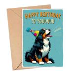 Bernese Mountain Dog Birthday Card for Dog Lovers