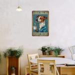 Funny Jack Russell Dog Vintage Metal Sign