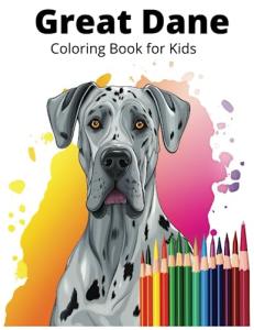 Great Dane Coloring Book for Kids