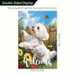 Colorful Weather-Resistant Maltese Dog Garden Flag