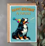 Bernese Mountain Dog Birthday Card for Dog Lovers