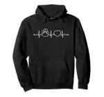 Paw Print Heartbeat Hoodie for Dog Lovers