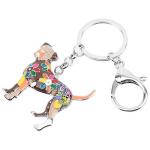 Boxer Dog Enamel Keychain for Charms and Bags