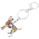Boxer Dog Enamel Keychain for Charms and Bags