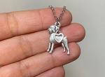 Boxer Heart Pendant Necklace for Dog Lovers
