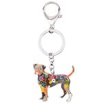 Boxer Dog Enamel Keychain for Charms and Bags