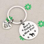 Pitbull Mom Keychain - Perfect Gift for Dog Lovers
