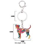 Boxer Dog Enamel Keychain for Charms and Bags