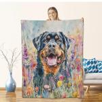 Cozy Rottweiler Throw Blanket for Dog Lovers