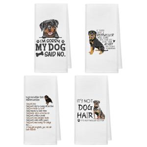 Cute Rottweiler Kitchen Towel Set of 4