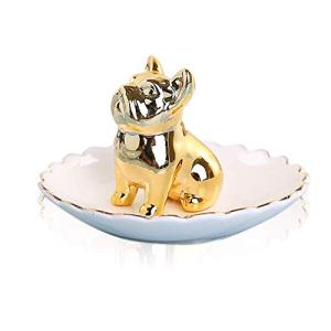 Gold Bulldog Jewelry Tray for Dog Lovers