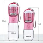 Portable Dog Water Bottle with Food Compartment
