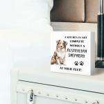 Funny Australian Shepherd Wood Sign for Dog Lovers