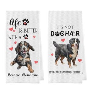 Funny Bernese Mountain Dog Kitchen Towels Set