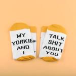 Yorkie Talk Pet Lover Socks for Dog Owners