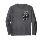 Schnauzer Puppy Pocket Long Sleeve T-Shirt