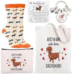 Dachshund Lover Gift Set with Reusable Bag