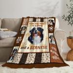 Cozy Bernese Mountain Dog Print Throw Blanket