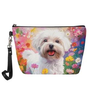 Maltese Dog Makeup Bag - Cute & Functional
